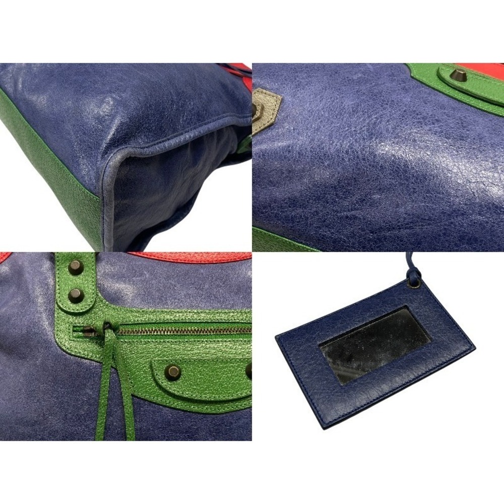 BALENCIAGA The City Giant Bag Handbag Shoulder Red Blue Green - Picture 8 of 10